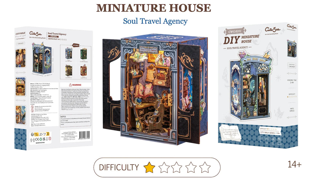 MINIATURE HOUSE - DIY - Soul Travel Agency - 97pc + LED Light