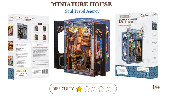 MINIATURE HOUSE - DIY - Soul Travel Agency - 97pc + LED Light