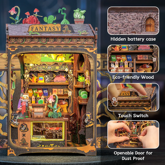 MINIATURE HOUSE - DIY - Fantacy Plant Shop - 146pc + LED Light