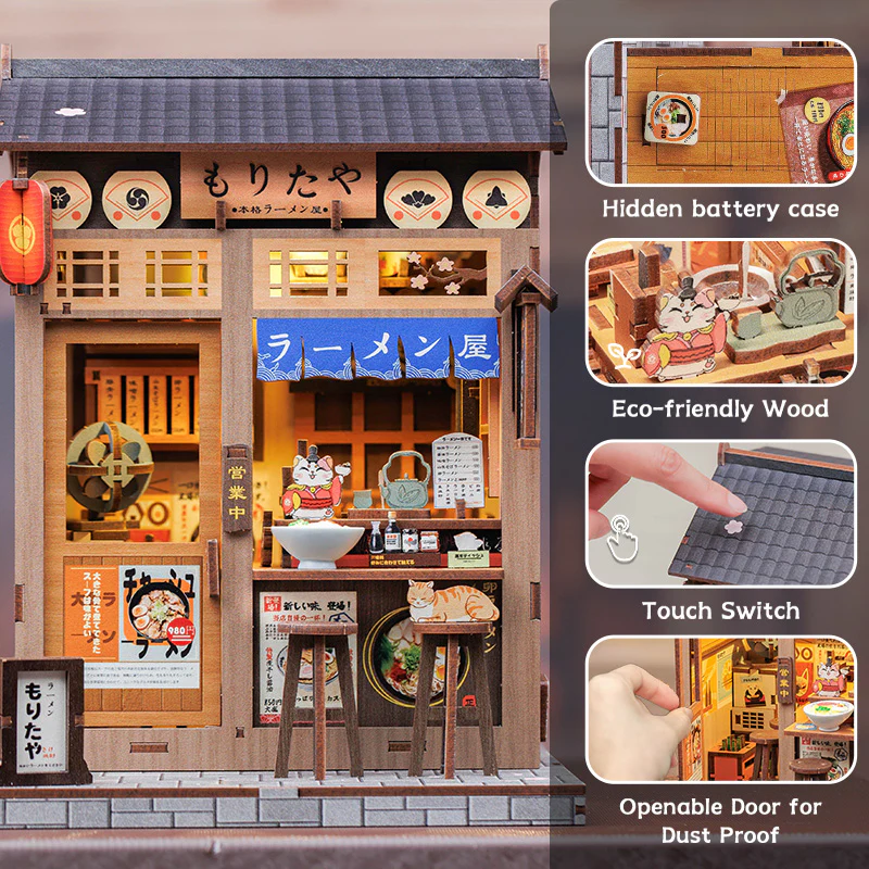 MINIATURE HOUSE - DIY- Choshi no Shitamachi - 218pc + LED Light