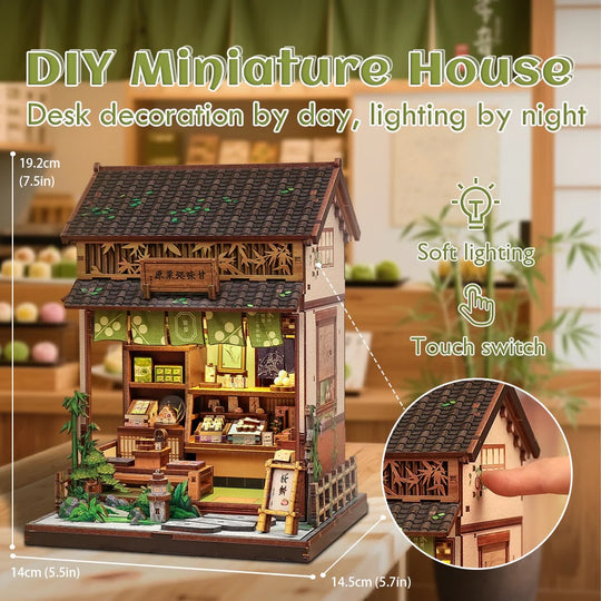 MINIATURE HOUSE - DIY- Kanmi-Dokoro Kurihara - 227pc + LED Light