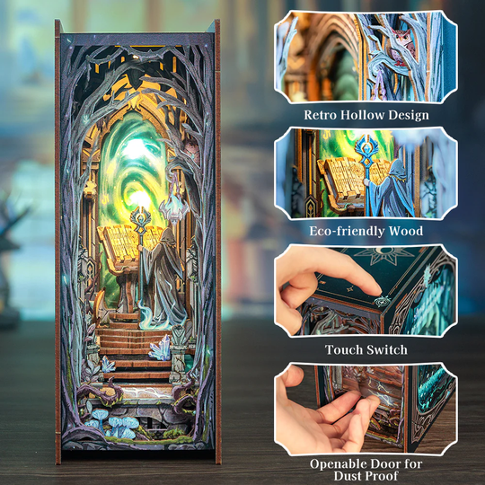 BOOK NOOK KIT - DIY - The Gate of Wonderland - 107pc + LED Light