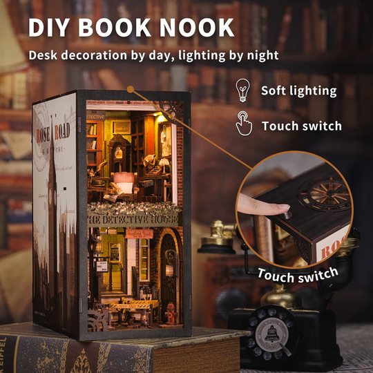 BOOK NOOK KIT - DIY - Rose Detective Agency - 322pc + LED Light