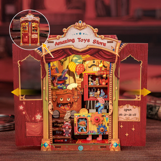 BOOK NOOK KIT - DIY - Amazing Toy Store - 103pc + LED Light