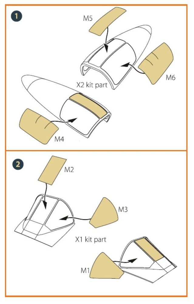 A2D-1 Skyshark double-sided painting mask for CP kits