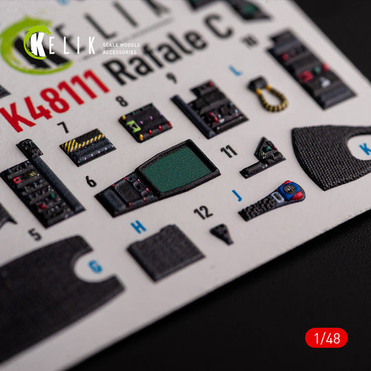 Rafale C - interior 3D decals for Academy/Revell kit