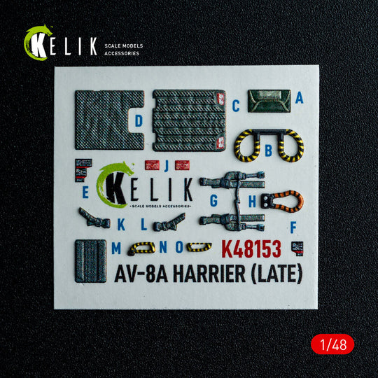 AV-8A HARRIER (Late) - interior 3D decals for Kinetic kit