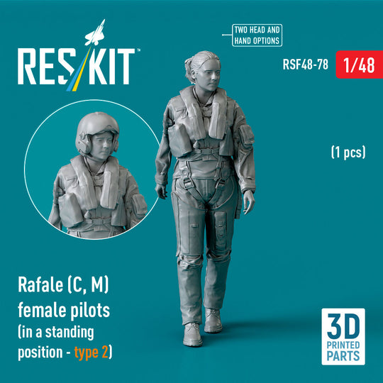 Rafale (C, M) female pilot (in a standing position - type 2) (1 pcs) (3D Printed)