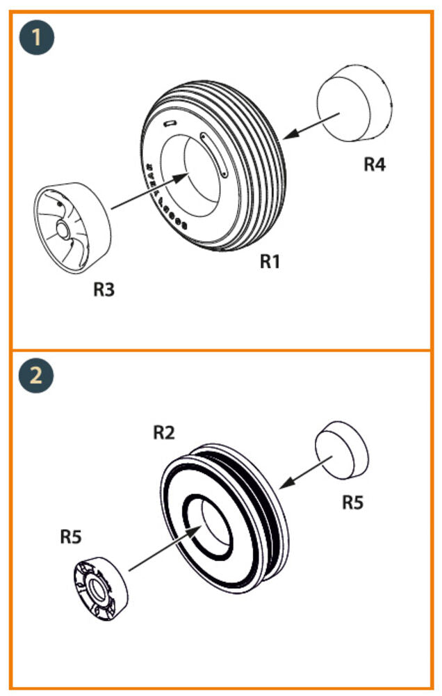 DHC-2 Beaver Wheels set for Dora Wings