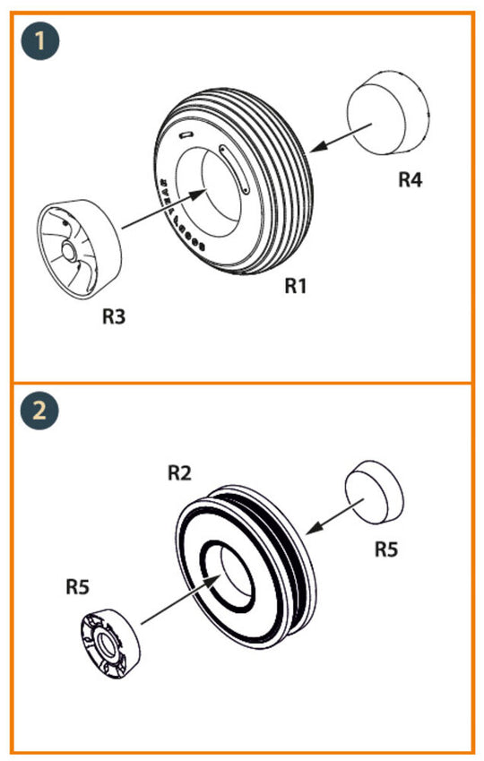 DHC-2 Beaver Wheels set for Dora Wings
