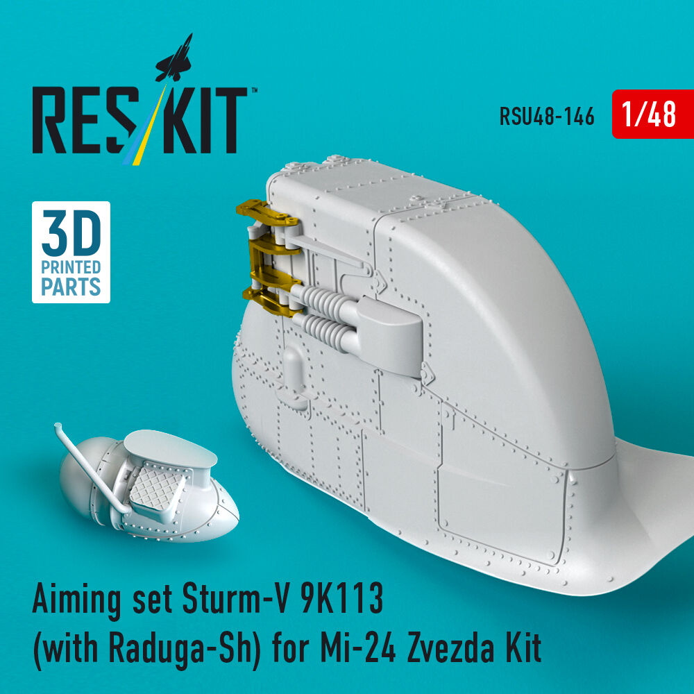 Aiming set Sturm-V 9K113 (with Raduga-Sh) for Mi-24 for Zvezda kit (3D Printed)