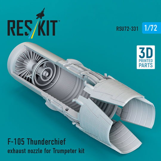 F-105 Thunderchief exhaust nozzle for Trumpeter kit (3D Printed)