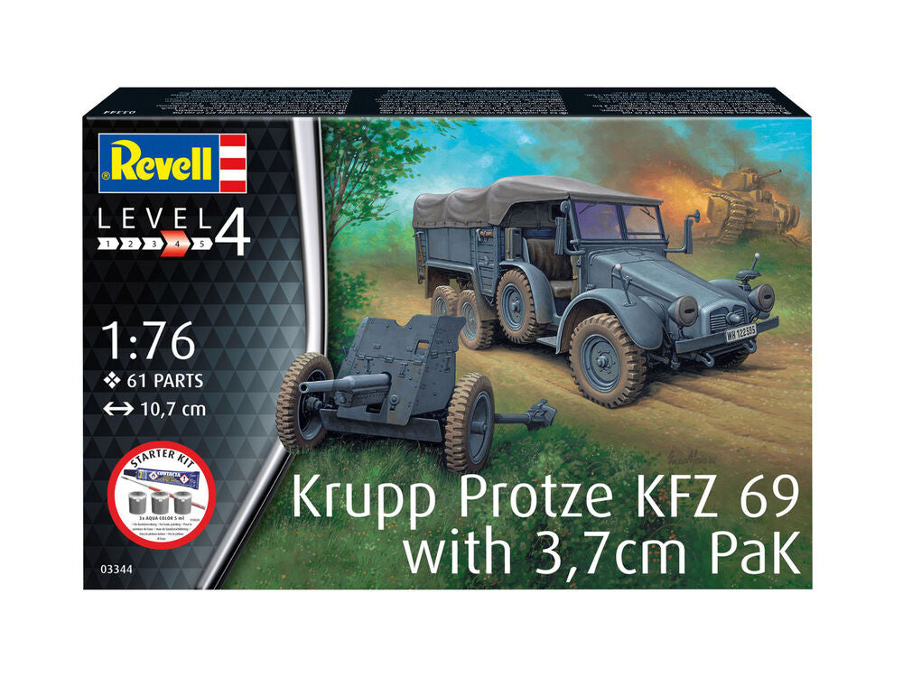Starter Kit Krupp Protze KFZ 69 with 3,7cm Pak