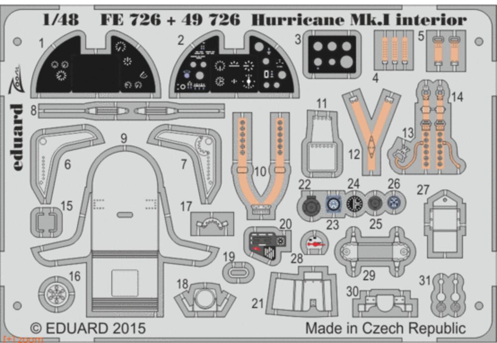 Hurricane Mk.I interior S.A. 1/48 for Airfix