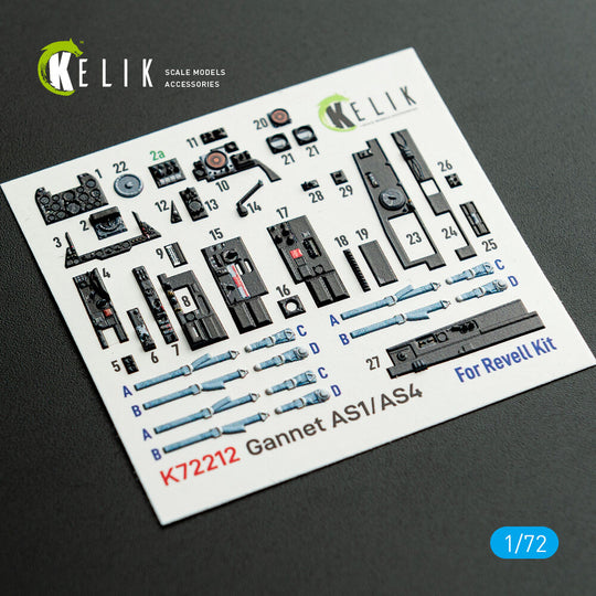 Gannet AS1/AS4 - interior 3D decals for Revell kit