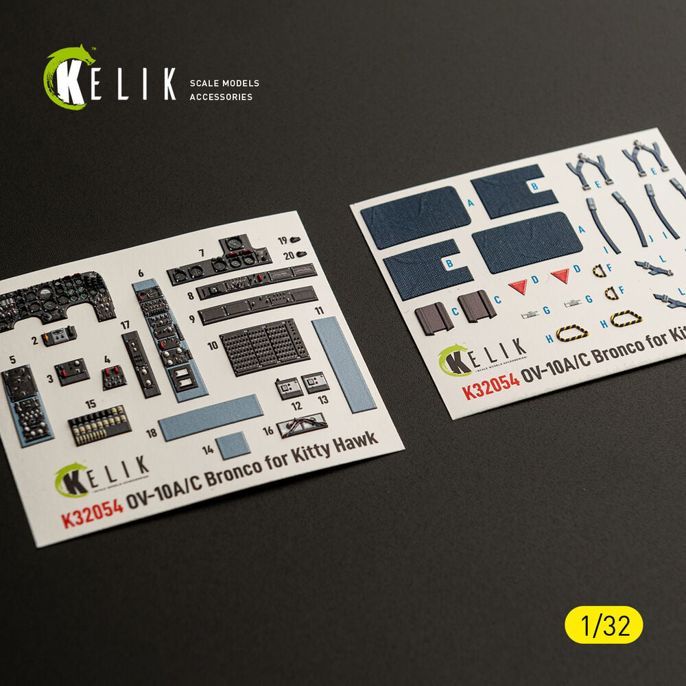 OV-10A/C Bronco - interior 3D decals for Kitty Hawk/Zimi models kit