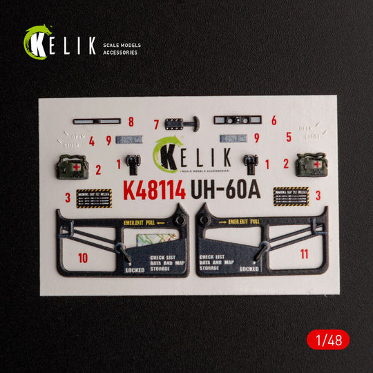 UH-60A Black Hawk - Type 2  Defence Intelligence of Ukraine interior 3D decals for ICM kit