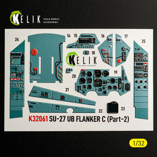 SU-27UB Flanker C - interior 3D decals for Trumpeter kit