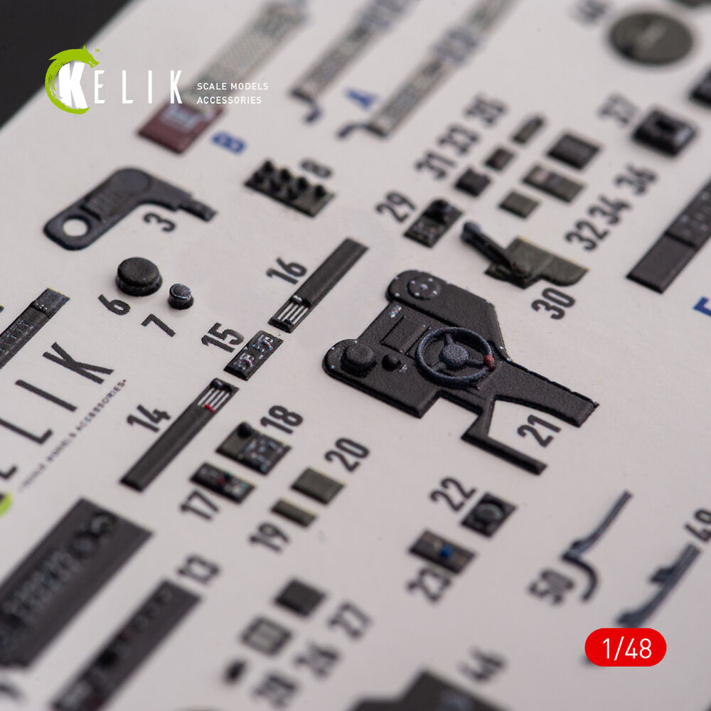 ?-38F Lightning - interior 3D decals for Academy kit