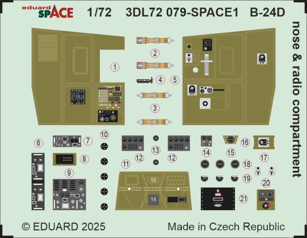B-24D nose & radio compartment SPACE for Airfix