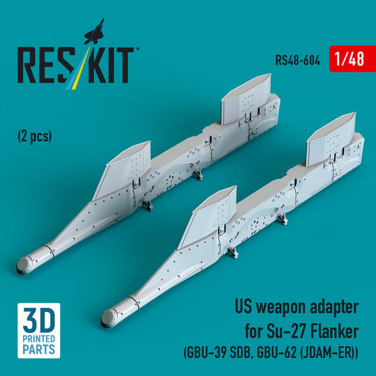 US weapon adapter for Su-27 Flanker (2 pcs) (GBU-39 SDB, GBU-62 (JDAM-ER)) (3D Printed)