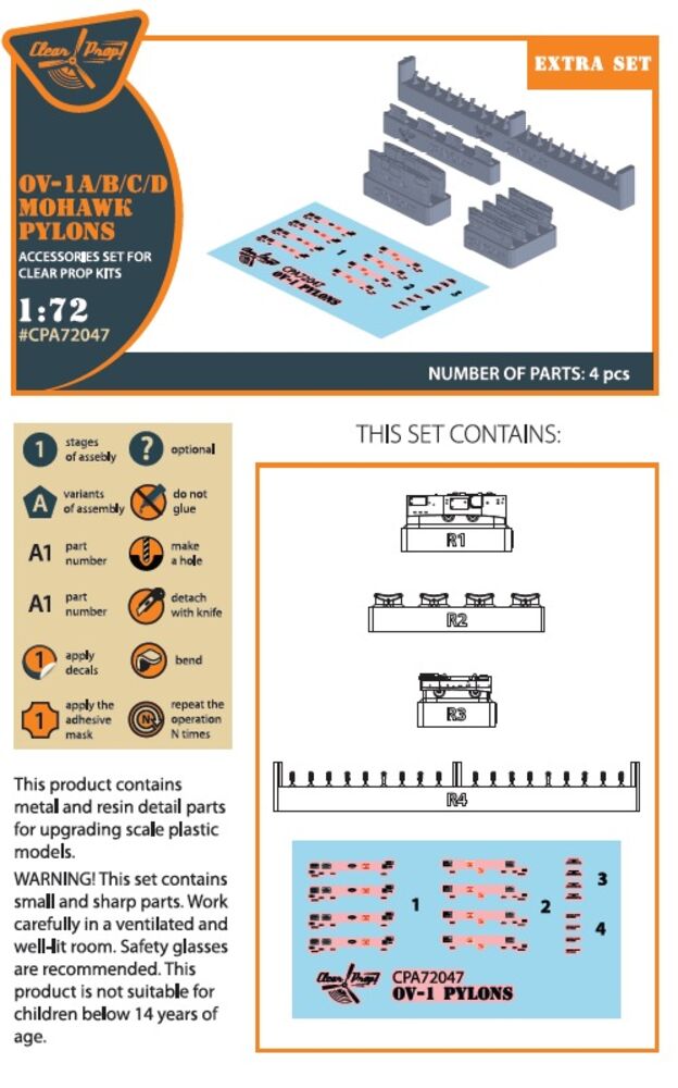 OV-1 A/B/C/D Mohawk pylons for CP kit