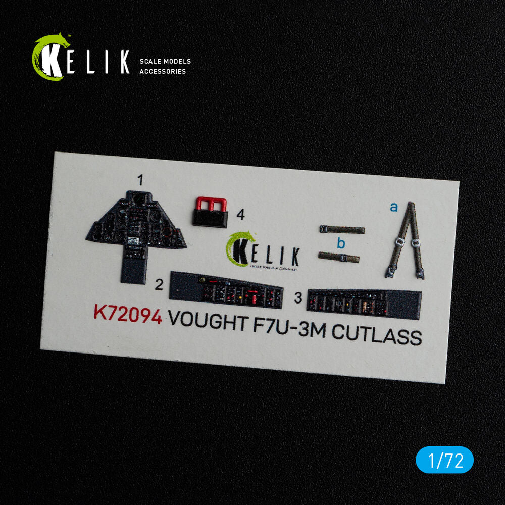 Vought F7U-3M Cutlass - interior 3D decals for Fujimi kit