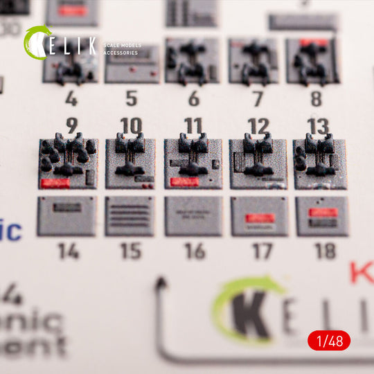 F-104 series Electrical Equipment - interior 3D decals for Kinetic kit