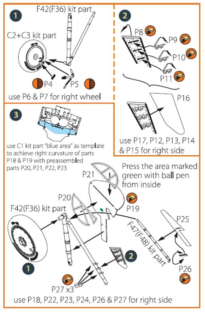 I-16 type 5 EXTERIOR PE parts for CP kits