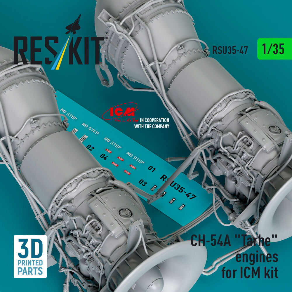 CH-54A Tarhe engines for ICM kit (3D Printed)