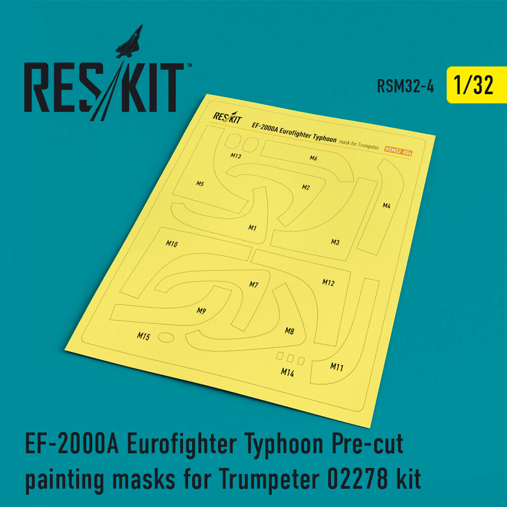 EF-2000A Eurofighter Typhoon Pre-cut painting masks for Trumpeter 02278 kit