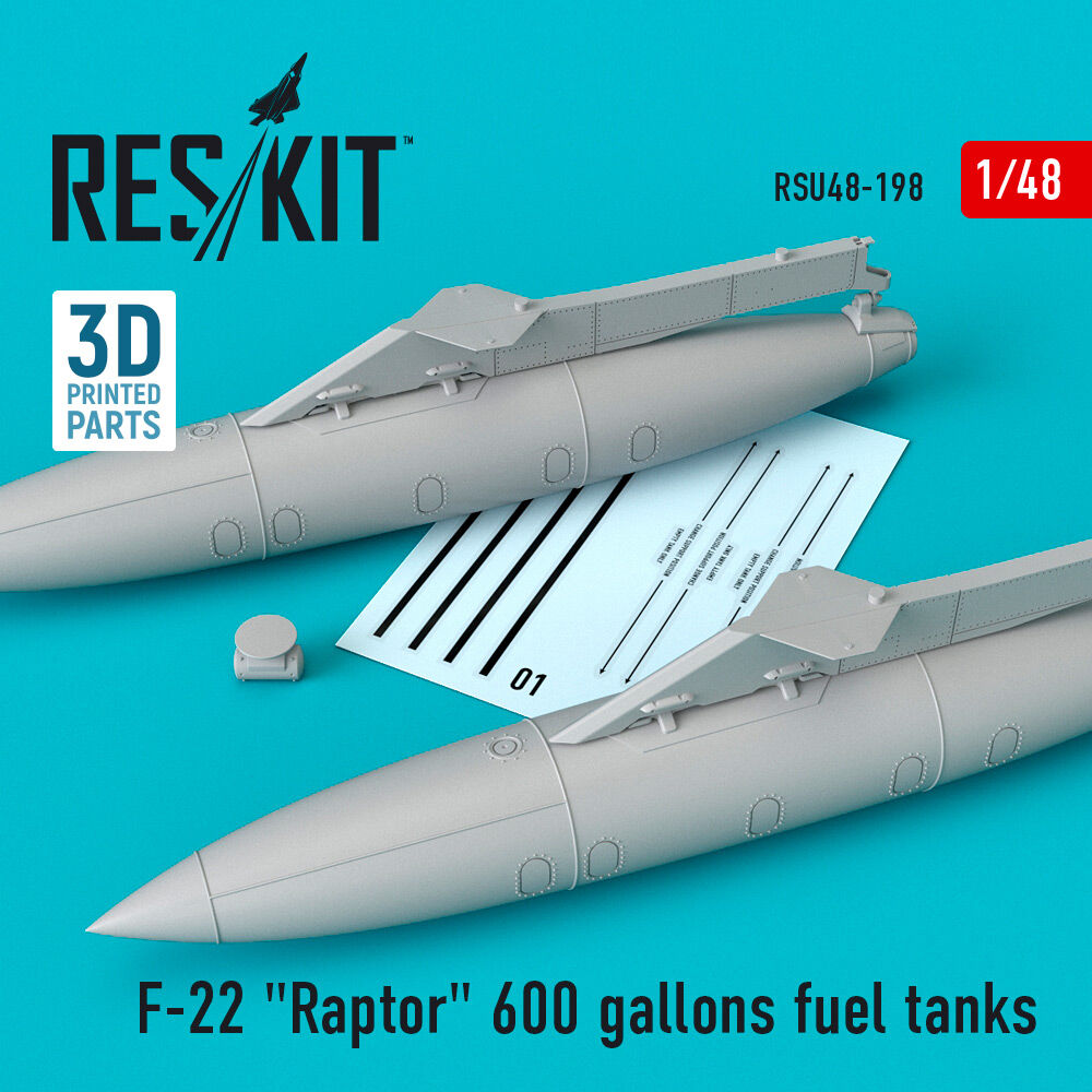 F-22 Raptor 600 gallons fuel tanks (3D Printed)