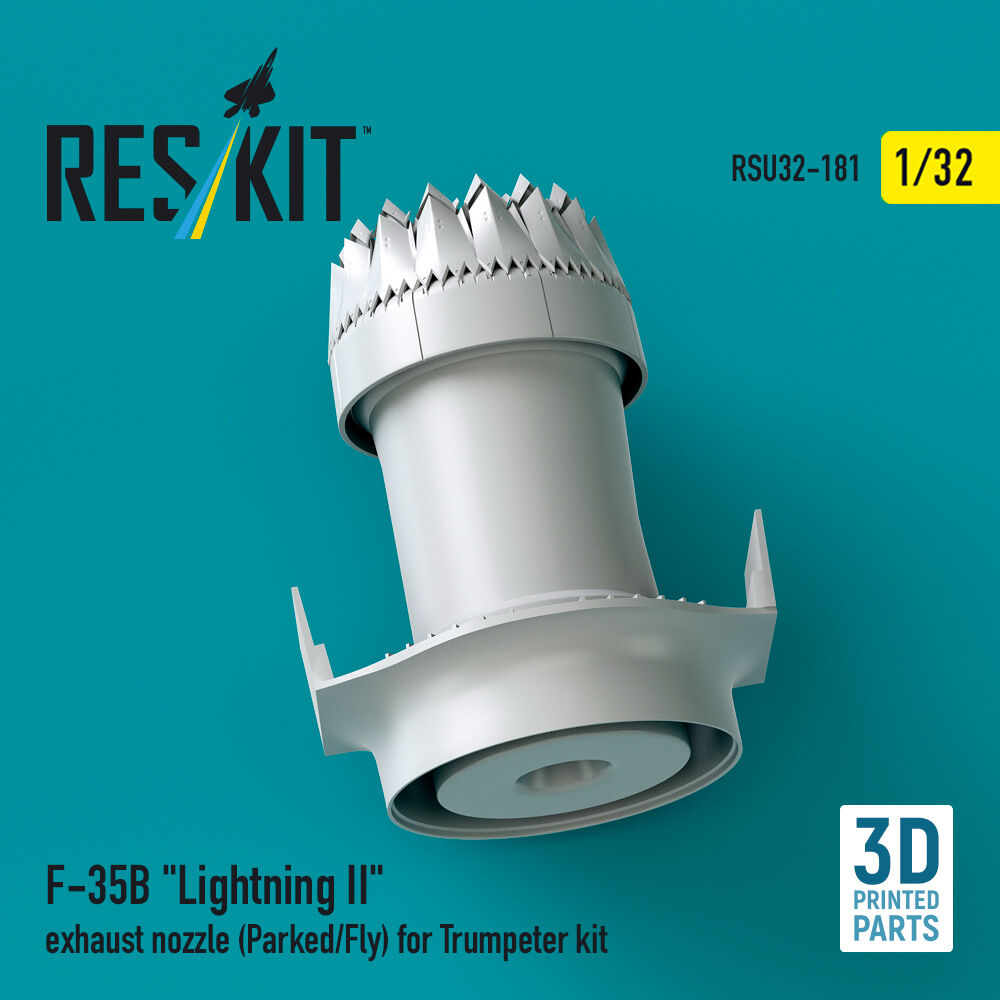 F-35B Lightning II exhaust nozzle (Parked/Fly) for Trumpeter kit (3D printed)