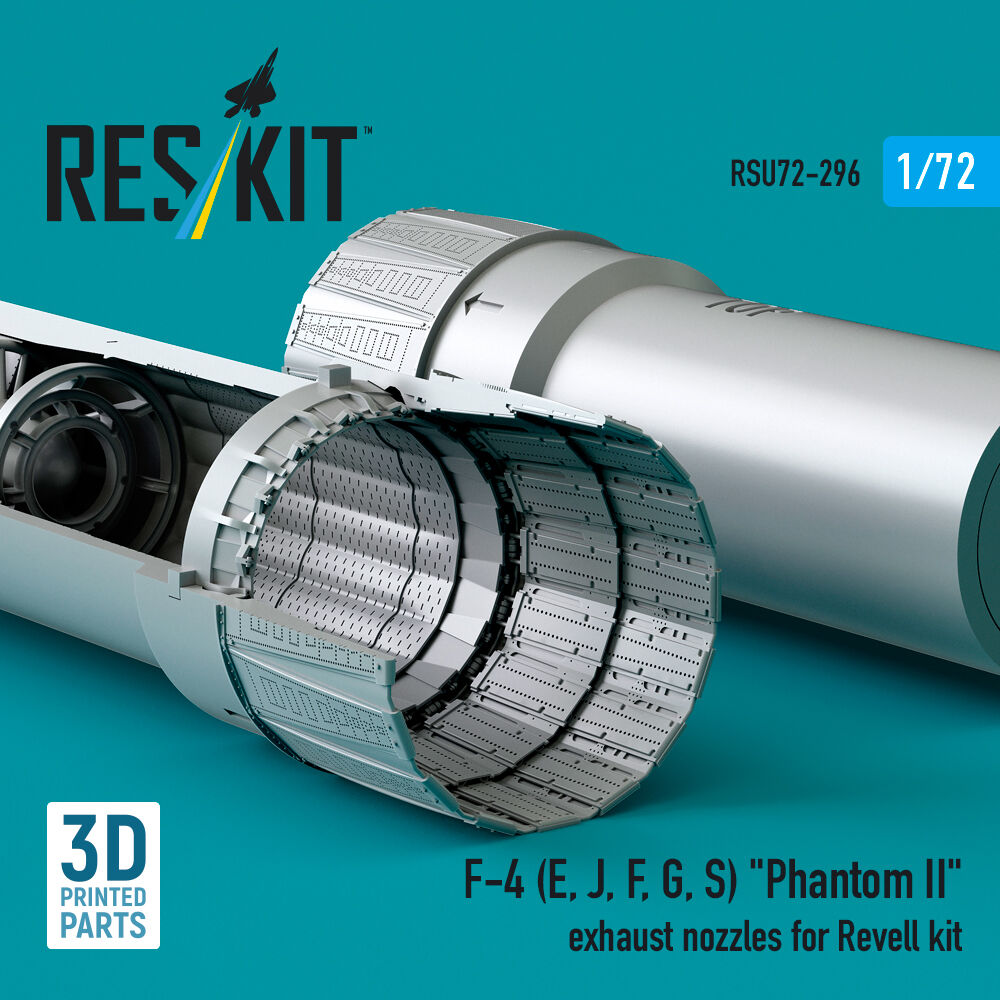 F-4 (E, J, F, G, S) Phantom II exhaust nozzles for Revell kit (3D Printed)