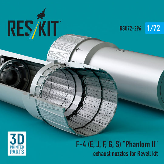 F-4 (E, J, F, G, S) Phantom II exhaust nozzles for Revell kit (3D Printed)