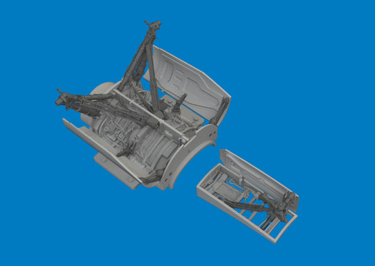 F-16C wheel bays & legs standard PRINT for Tamiya