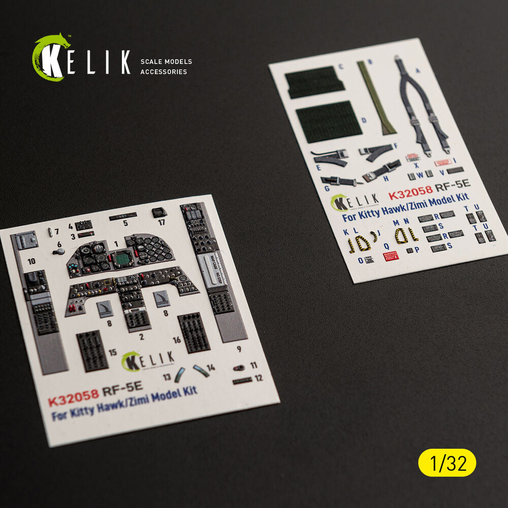 RF-5E - interior 3D decals for Kitty Hawk/Zimi models kit