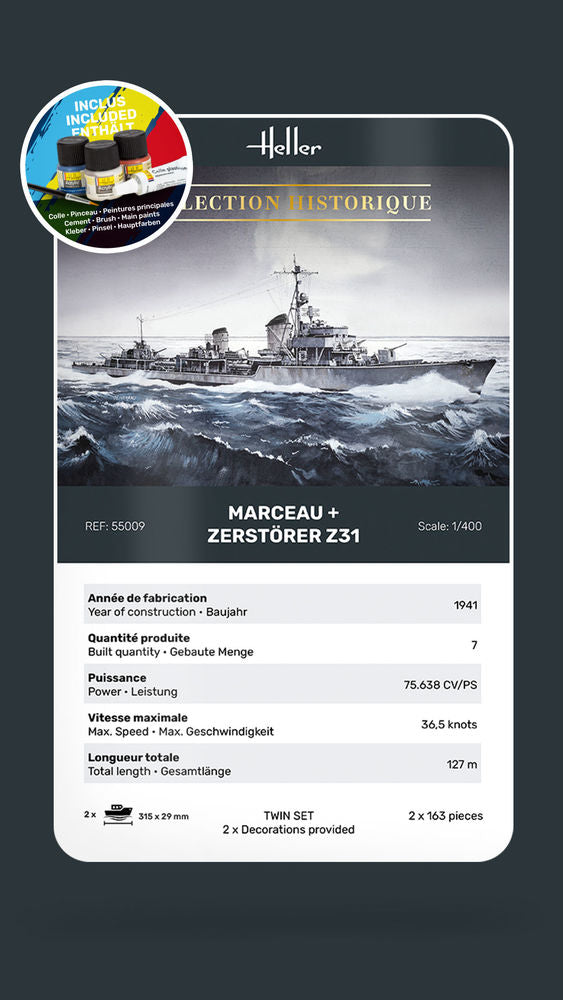 STARTER KIT Twin Set Marceau + Zerstörer Z31