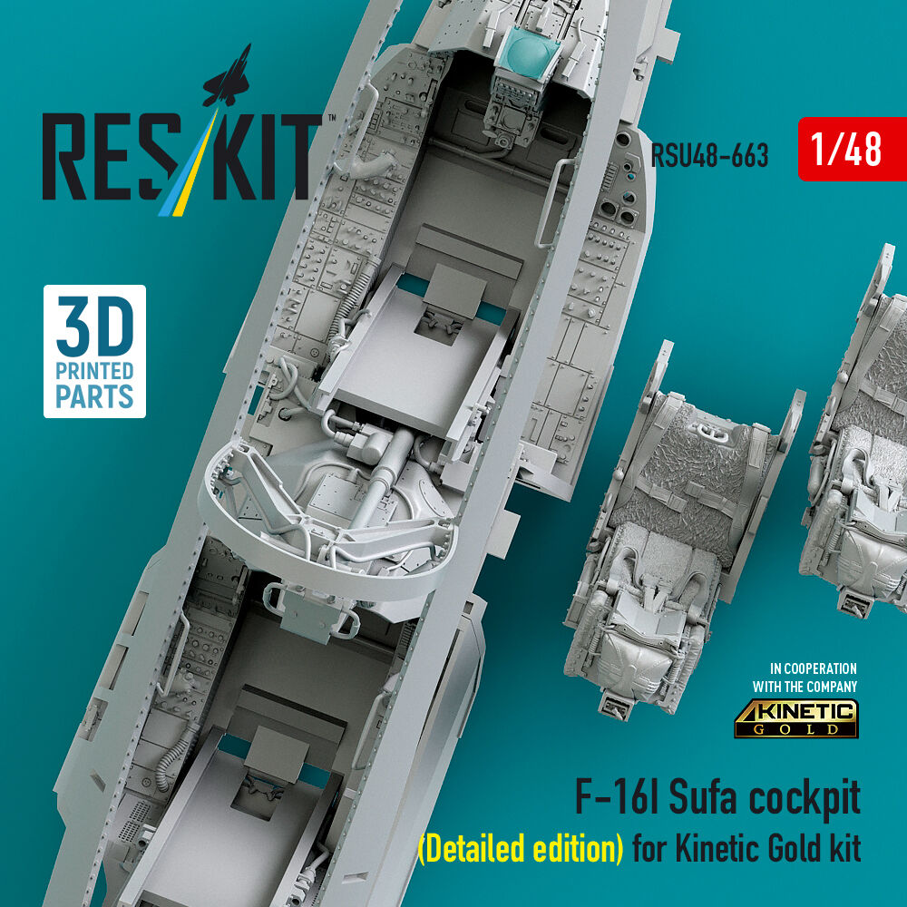 F-16I Sufa cockpit (Detailed edition) (3D Printed) for Kinetic