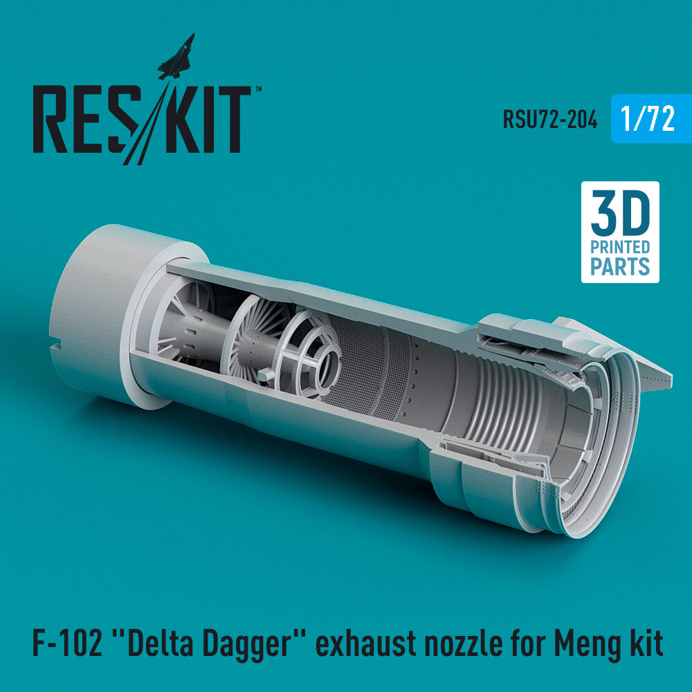 F-102 Delta Dagger exhaust nozzle for Meng kit (3D Printed)