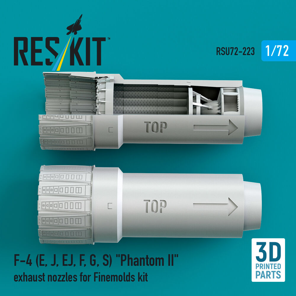 F-4 (E, J, EJ, F, G, S) Phantom II exhaust nozzles for Finemolds kit (3D Printed)