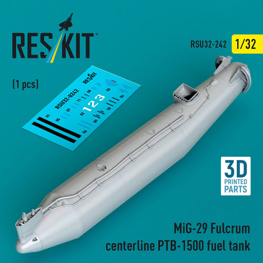 MiG-29 Fulcrum centerline PTB-1500 fuel tank (1 pcs) (3D Printed)