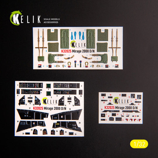 Mirage 2000D/N - interior 3D decals for Kitty Hawk/Zimi models kit