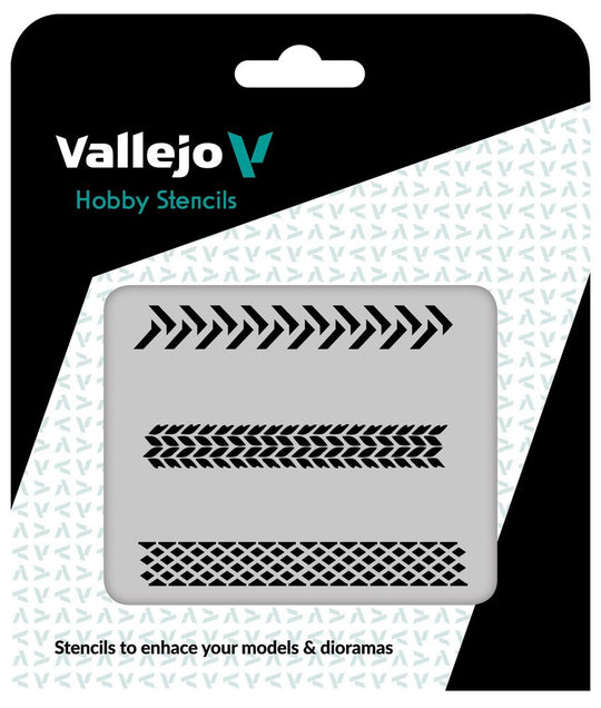 Vallejo Stencils: Tyre Marks 125 x 125 mm