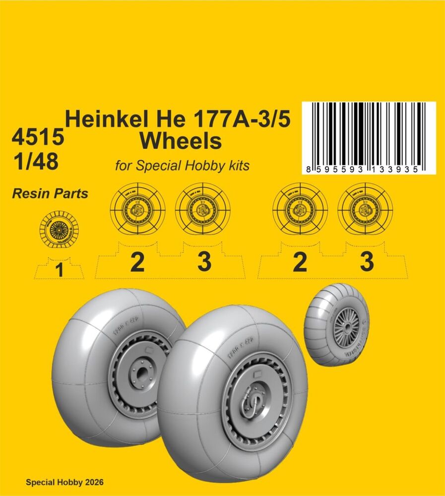 Heinkel He 177A-3/5 Wheels for Special Hobby