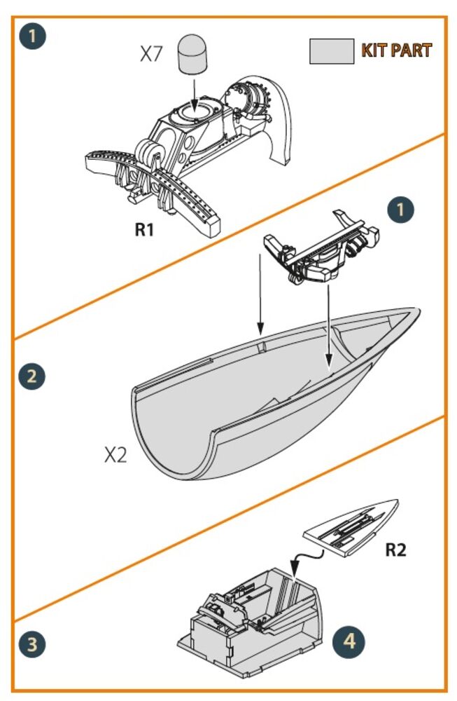 F-86A Closed canopy frame detailing set for CP kits