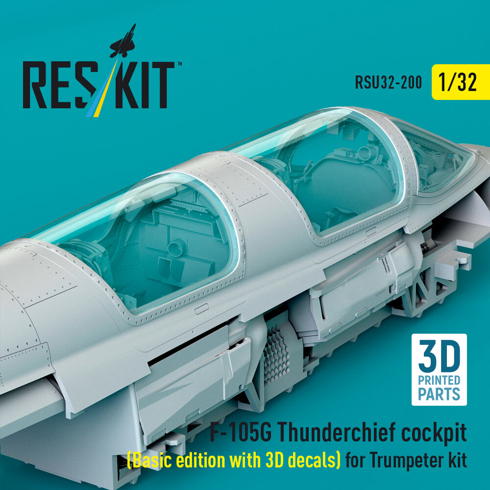 F-105G Thunderchief cockpit (Basic edition with 3D decals) for Trumpeter kit (3D Printed)