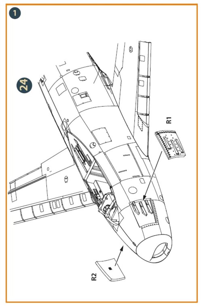 F-86A gun port (open) for CP kits