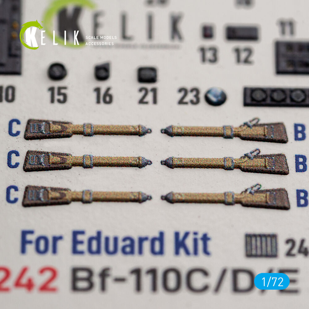 Bf-110C/D/E- interior 3D decals for Eduard