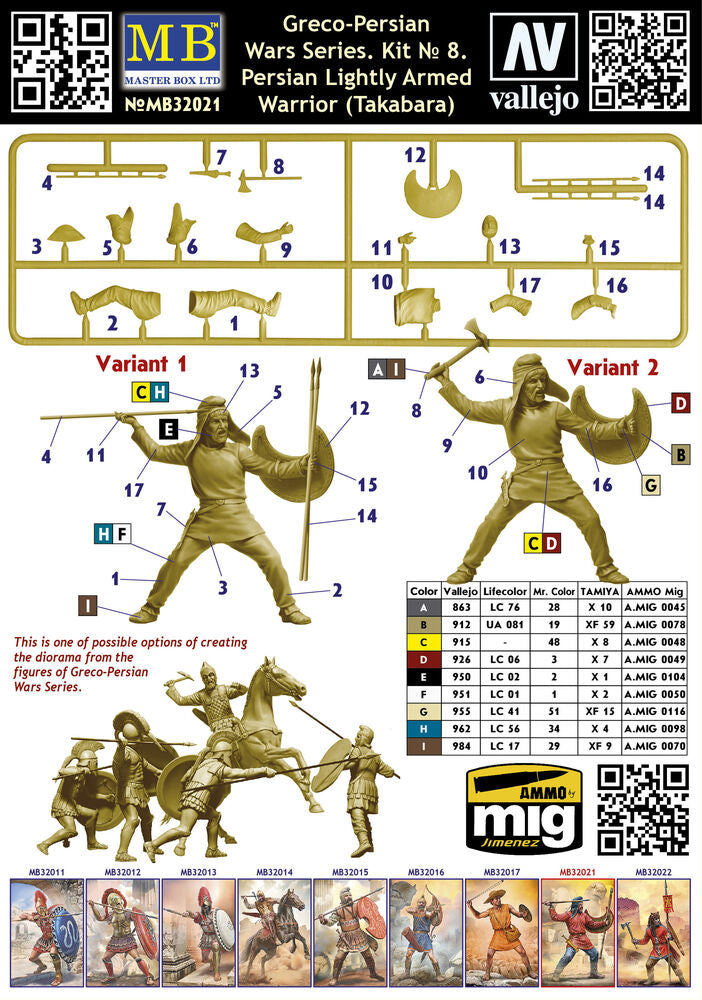Persian Lightly Armed Warrior (Takabara) Greco-Persian Wars Series. Kit ? 8
